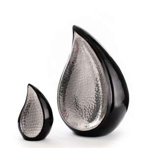 Urnas de cremación de lágrima de Metal de aluminio, urnas para cenizas humanas, recuerdos de Metal de Color negro, urna para cenizas, suministros funerarios - Product Image 4