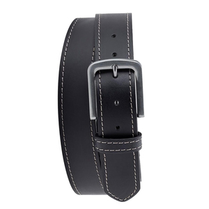Nouvelle Arrivée Ceinture en Cuir Noir Ceintures de Service Accessoires en Laiton Boucle en Acier Ceinture en Cuir de Vache à la Mode pour Hommes - Product Image 1