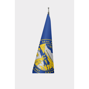 Drapeau de bureau officiel du Nebraska en aluminium pour intérieur - Impression numérique sur coton, plastique, polyester, soie - Product Image 3