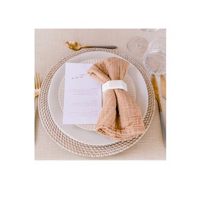 Marble Napkin Rings Set Round Shape <b>Grey</b> Stone <b>Kitchen</b> <b>Accessories</b> Tissue Holder From Manufactured India - Product Image 4