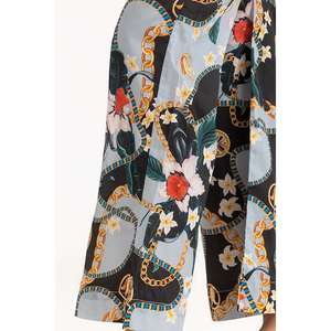 กางเกงขายาวทรงปาลาซโซ่ผ้าซาตินไหมแท้ 100% สำหรับผู้หญิง ทรงขากว้าง กันยับ เอวกลาง ลายพิมพ์ รุ่น WGK-TRS-DP-312 - Product Image 3