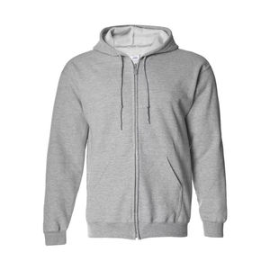 Venta al por mayor de bajo precio de alta calidad logotipo personalizado hombres 100% algodón en blanco impreso hombres cremallera sudaderas con capucha de peso pesado para la venta - Product Image 2