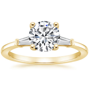 Elegante anillo de bodas clásico de estilo de doble banda 925 Plata con corte Moissanite diamante cónico Baguette piedras laterales para fiestas - Product Image 4