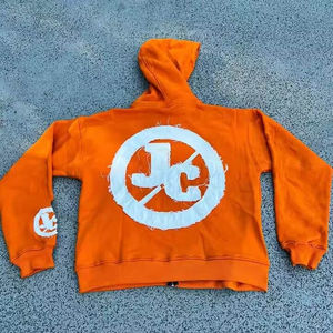 Meilleure qualité Streetwear hommes en détresse broderie à capuche tissu éponge 100% coton matériel léger Logo personnalisé - Product Image 1