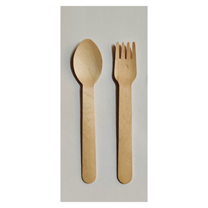 Cuillère jetable en bois naturel pour événements et fêtes Fourniture de couverts écologiques - Product Image 1