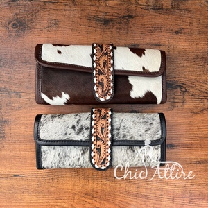 Sac à bijoux en cuir de vachette véritable pour femmes, grande boîte à bijoux pliable pour colliers, boucles d'oreilles, bagues, organisateur de bijoux de voyage - Product Image 1