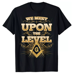 เสื้อยืด Freemason สั่งทำคุณภาพสูงมาใหม่จำนวนจำกัดเราพบกันบนระดับแขนสั้นที่ทำจากโพลีเอสเตอร์/ คอตตอน - Product Image 1