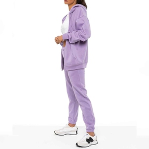 Nouveau survêtement élégant à logo personnalisé sweats à capuche à épaules tombantes et survêtement de jogging ensemble 2 pièces survêtements pour femmes - Product Image 4