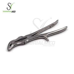 Os de poisson en acier inoxydable allemand de qualité supérieure Rongeur léger incurvé 8mm droit 17cm Luer Bone Rongeur Instruments d'orthopédie - Product Image 4