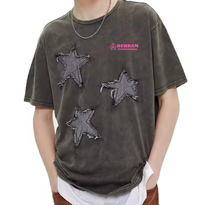 เสื้อยืดผู้ชายคอกลม แขนปกติ ผ้าฝ้าย 100% น้ำหนัก 300 กรัม พิมพ์ลายดิจิตอล ปักโลโก้ตามสั่ง ทรงหลวม สวมใส่สบาย เป็นมิตรต่อสิ่งแวดล้อม - Product Image 5
