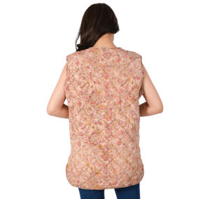 Chaqueta de algodón hecha a mano, chaqueta estampada a mano, ropa de invierno reversible de algodón, chaqueta acolchada, abrigos sin mangas acolchados de algodón - Product Image 5