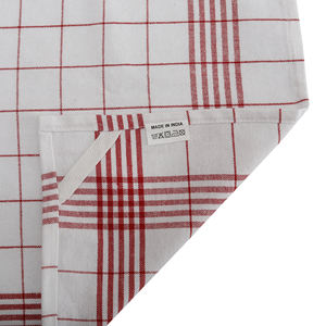 Chiffons de nettoyage de cuisine 100% coton avec motif à carreaux carrés tissés Serviettes de cuisine à usage domestique - Product Image 6