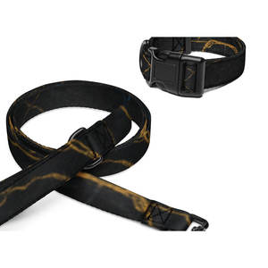 Ensemble collier et laisse de luxe édition noire et or avec motif de lettres élégant - Product Image 4