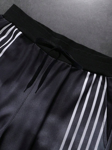 Custom 5 Stripes Boxy Fit Oversized Baggy Sweatsuit Sun Fade Wash Unisex Sudadera con capucha y pantalones de chándal Streetwear OEM ODM - Product Image 4