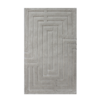 Tapis de bain et tapis de douche rectangulaires en coton recyclé fin, couleur unie de luxe, personnalisables Severa, 60x100cm, pour usage domestique