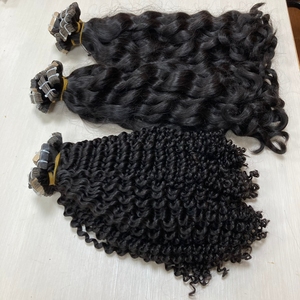 Extensiones de cabello humano Remy virgen 100% de grado de cutícula alineada a precio de fábrica, cinta de colores completos con ondas corporales, envío DHL UPS FedEx - Product Image 1