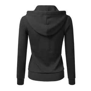 Sudadera con capucha deportiva para mujer, chaqueta con cremallera y cordón para mujer con bolsillos elásticos para puños, abrigo deportivo de otoño e invierno para mujer delgada - Product Image 3