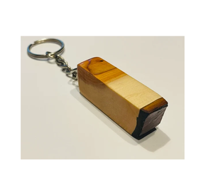 Porte-clés en bois solide personnalisé de haute qualité personnalisé rectangulaire blanc bois porte-clés vente chaude - Product Image 1