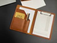 Portefeuille A4 en cuir véritable personnalisé classeur LP-0035 à la main