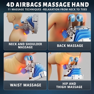 Silla de Masaje de Cuerpo Completo Shiatsu Zero Gravity OEM MRT-56 8D, 6 Velocidades Ajustables, Diseño Musical y Confortable para Uso Doméstico - Product Image 6