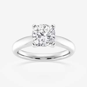 Anillo de Compromiso con Diamante Solitario Corte Cojín para Mujer - Product Image 1