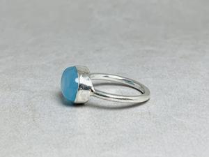 Diseñador de moda Aguamarina Calcedonia 925 Anillos de plata esterlina Popular Joyería de piedras preciosas al por mayor con piedra de perla - Product Image 4