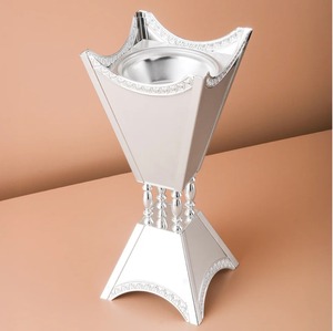 Brûleur d'encens noir moderne porte-bakhoor design personnalisé en métal pour bureau parfum de maison parfumé à la lavande et au thé - Product Image 4