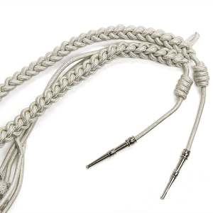 Aiguillettes personalizados y cordones de hombro oro metálico con puntas de latón uniforme vestido cordón artesanías de punto - Product Image 6