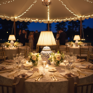 Đèn ngủ không dây Trung Quốc với chụp đèn xếp ly màu trắng sứ, có thể sạc lại, đế đèn E14, dùng cho nhà ở, khách sạn, trang trí bàn - Product Image 6