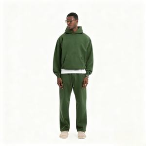 Conjunto de Sudadera con Capucha y Pantalones Deportivos Yingtenidi con Logotipo Personalizado, Felpa Francesa, para Hombre, Grueso, de Algodón, Talla Grande - Product Image 5