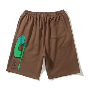 Short de jogging d'été unisexe en coton pour hommes, taille moyenne, longueur au genou, logo personnalisé, couleur unie, vente en gros, short de sport - Product Image 3