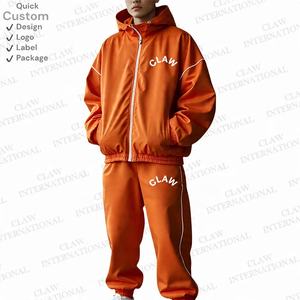 Mens 2 Piece Windbreaker Track <b>Suit</b> Custom OEM Nylon Zipper <b>Jacket</b> & Pants Set for Fitness or Casual Wear - Product Image 3