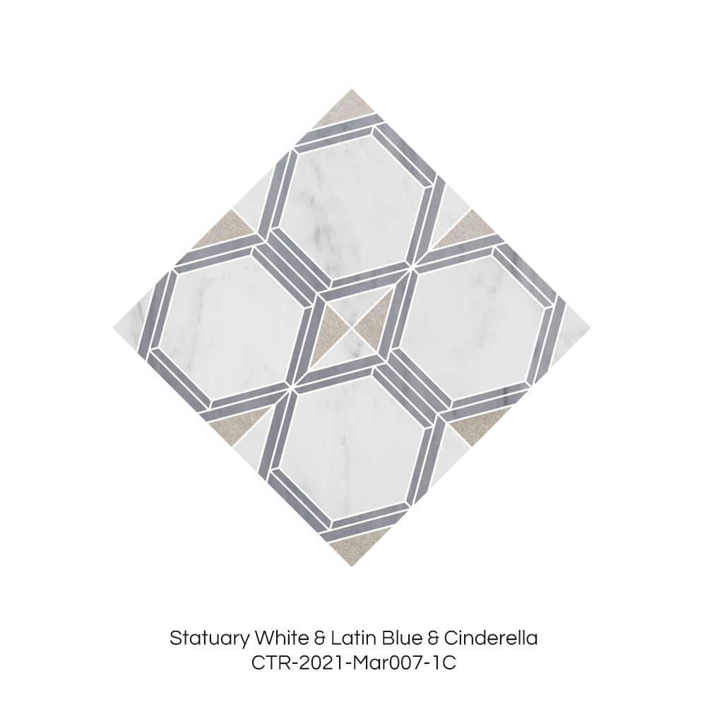 Statua Bianca &amp; Blu Latino &amp; Cenerentola