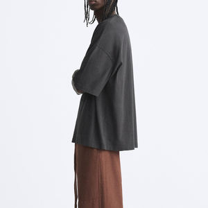 Camiseta de algodón puro en blanco personalizada al por mayor para hombres, camiseta lavada con ácido de la mejor calidad más vendida para hombres - Product Image 2