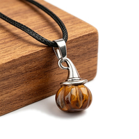 Offre Spéciale – Collier Pendentif Citrouille d'Halloween Mignon 14*21MM en Pierre, Accessoire de Mode en Cristal pour Fêtes, Mariages et Cadeaux