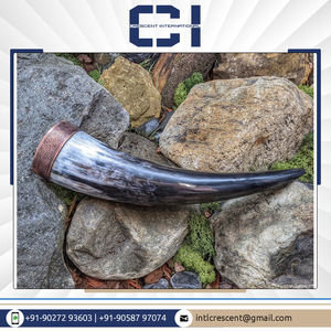 Support de corne à boire Viking Antique de haute qualité sculpté à la main en verre naturel Technique polie marché de la fiabilité artisanat naturel - Product Image 6