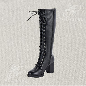 Womens Knee High Laced <b>Boots</b> Women Western Cowboy Moto <b>Boots</b> Winter Season - Product Image 3