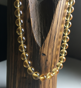 สร้อยคอลูกปัดสีเหลืองมะนาวทรงกลมสำหรับทุกเพศเงิน18นิ้วล็อค925ด้วยมือดีไซน์ทันสมัยเครื่องประดับเครื่องประดับเครื่องประดับของขวัญ - Product Image 6