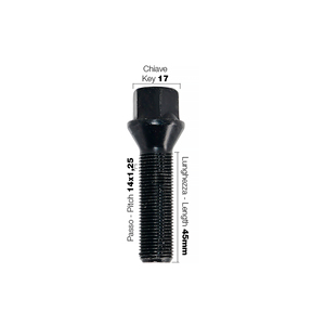 10 pernos negros ch.17 14x1.25 l.45mm - Product Image 2