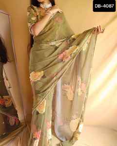 Sari de seda de calidad superior, colecciones de ropa de boda india de alta moda, aspecto tradicional para ropa india y pakistaní - Product Image 3