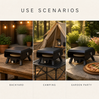 Four à pizza au gaz propane de 12 pouces O-12G-A pour jardin, pique-nique, barbecue, vente en gros