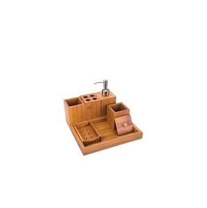 Ensemble d'accessoires de luxe de salle de bain en bois Antique hôtel et maison et utilisation à la main pour échantillon gratuit et Offre Spéciale - Product Image 5