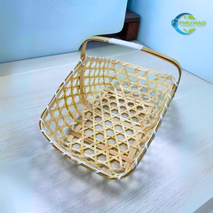 CESTA DE REGALO DE BAMBÚ Multiusos Sostenible, Reutilizable y Perfecta para Cestas de Fruta, Picnics o Almacenamiento - Product Image 4