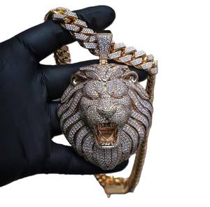 Pendentif personnalisé en argent sterling 925, plaqué or argenté de haute qualité, style hip-hop pour hommes, diamants, fêtes, IGI - Product Image 5