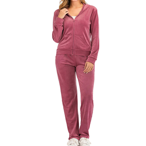 Sweat à capuche zippé personnalisé survêtements pour femmes ensembles de joggers d'entraînement ensemble de pantalons deux pièces pour femmes ensemble de survêtements pour femmes - Product Image 4