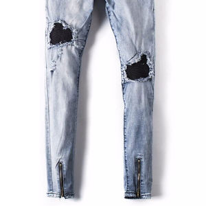 Pantalones vaqueros acampanados negros de alta calidad con logotipo personalizado OEM para hombre, pantalones vaqueros formales con diseño de botones laterales, pantalones vaqueros transpirables de primavera - Product Image 5