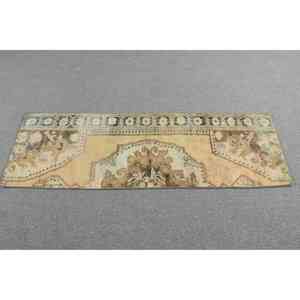 1.8x5.6 ft Turkish Vintage <b>Rug</b>, <b>Runner</b> <b>Rug</b>, Brown Floral <b>Rug</b> - Product Image 3