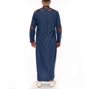 Jubbah islamique du Moyen-Orient, vente chaude, jubbah unie pour hommes, best-seller, service OEM, nouvelle mode, jubbah longue à manches longues pour hommes musulmans - Product Image 2