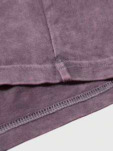 Camiseta clásica de algodón 100% de diseño personalizado para hombre, lavado ácido liso, transpirable, de gran tamaño, holgada, estilo Formal para Fitness - Product Image 5