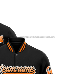 Premium Wool Leather <b>Varsity</b> <b>Jacket</b> for Events with Custom Embroidery and Stand Collar for Group Branding - Product Image 4